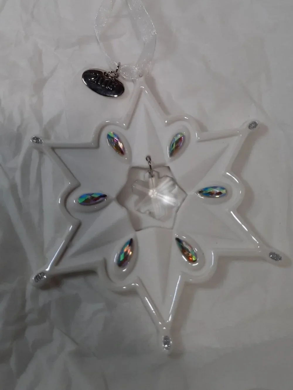 Hallmark Keepsake 2015 Porcelain Snowflake Christmas Ornament Hanging QGO1567